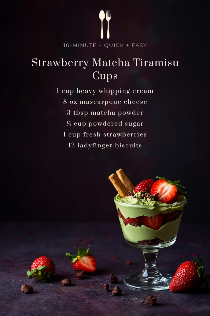 How to Make Strawberry Matcha Tiramisu Cups